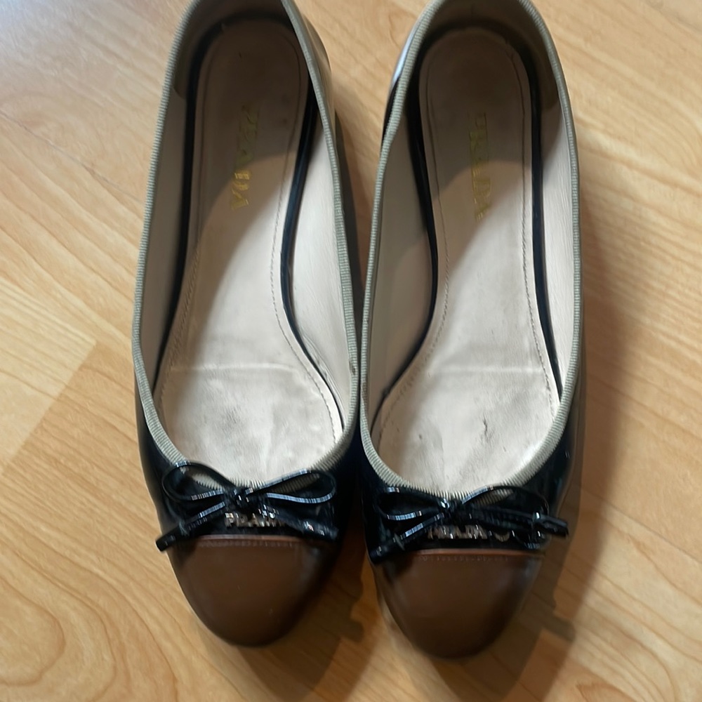 Prada leather ballet flats